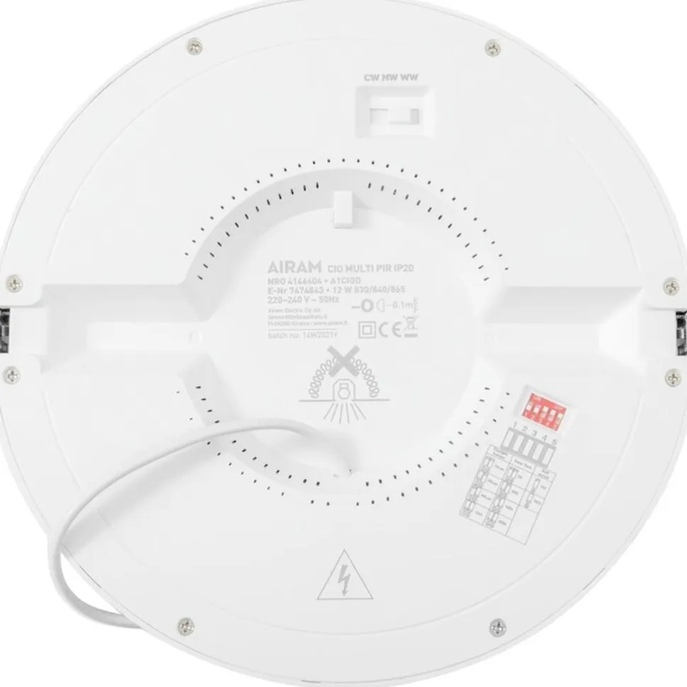 Alasvalo Airam Cio Multi, 12W, liiketunnistimella, valkoinen