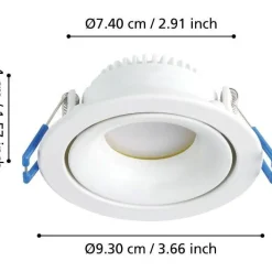 Alasvalo Eglo Arenals LED Ø9.2cm valkoinen