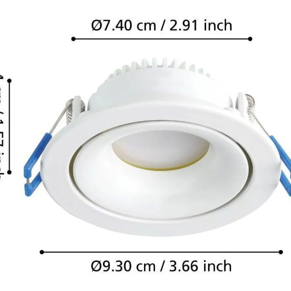 Alasvalo Eglo Arenals LED Ø9.2cm valkoinen