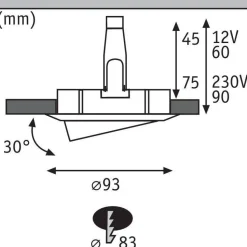 Alasvalo Paulmann Nova IP65 Ø93mm GU10/GU5.3 valkoinen