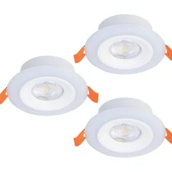 Alasvalosarja 3 x Eglo Calonge RGB LED Ø9.8cm valkoinen