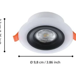Alasvalosarja 3 x Eglo Calonge RGB LED Ø9.8cm valkoinen