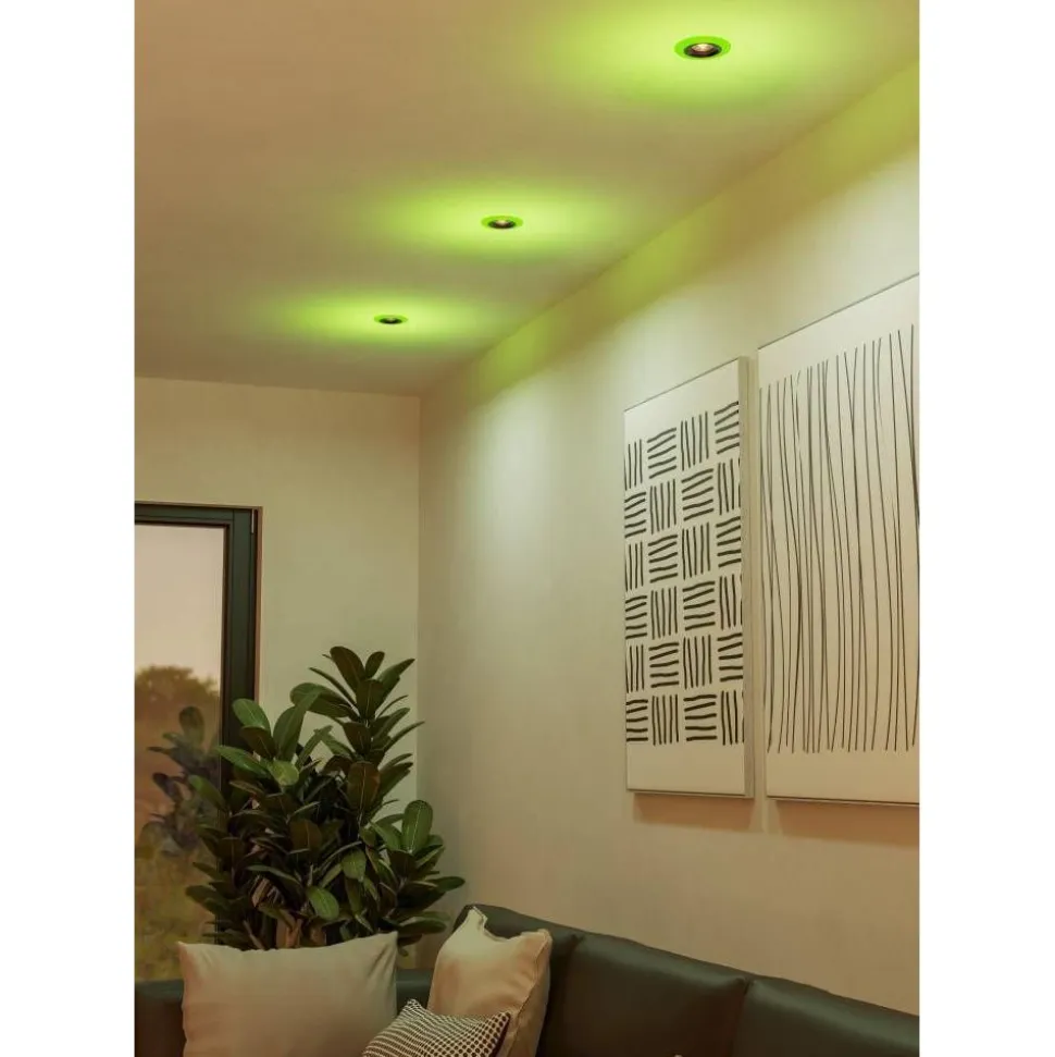 Alasvalosarja 3 x Eglo Calonge RGB LED Ø9.8cm valkoinen