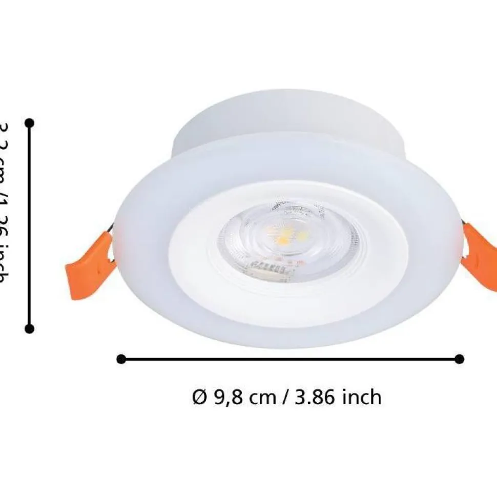 Alasvalosarja 3 x Eglo Calonge RGB LED Ø9.8cm valkoinen