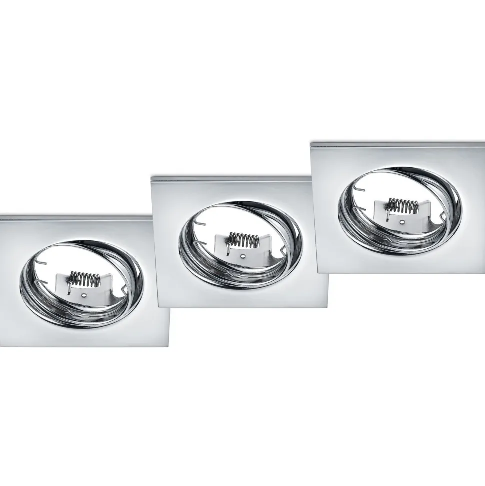 Alasvalosarja Trio Jura 80x70x80 mm IP20 kromi 3 kpl/pak