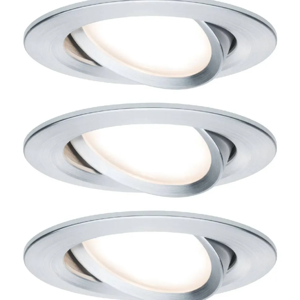 Alasvalosetti Paulmann Nova Ø84mm himmennettävä suunnattava alumiini