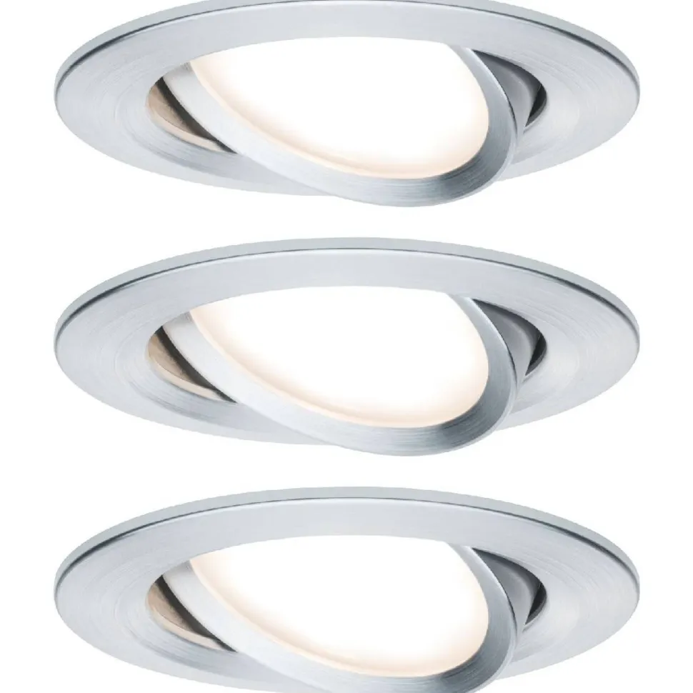 Alasvalosetti Paulmann Nova Ø84mm suunnattava alumiini