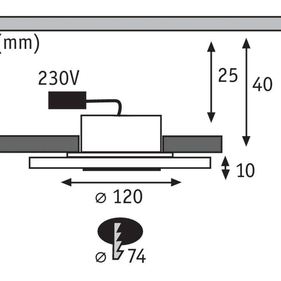 Alasvalosetti Paulmann Whirl Ø120mm 3-osainen valkoinen