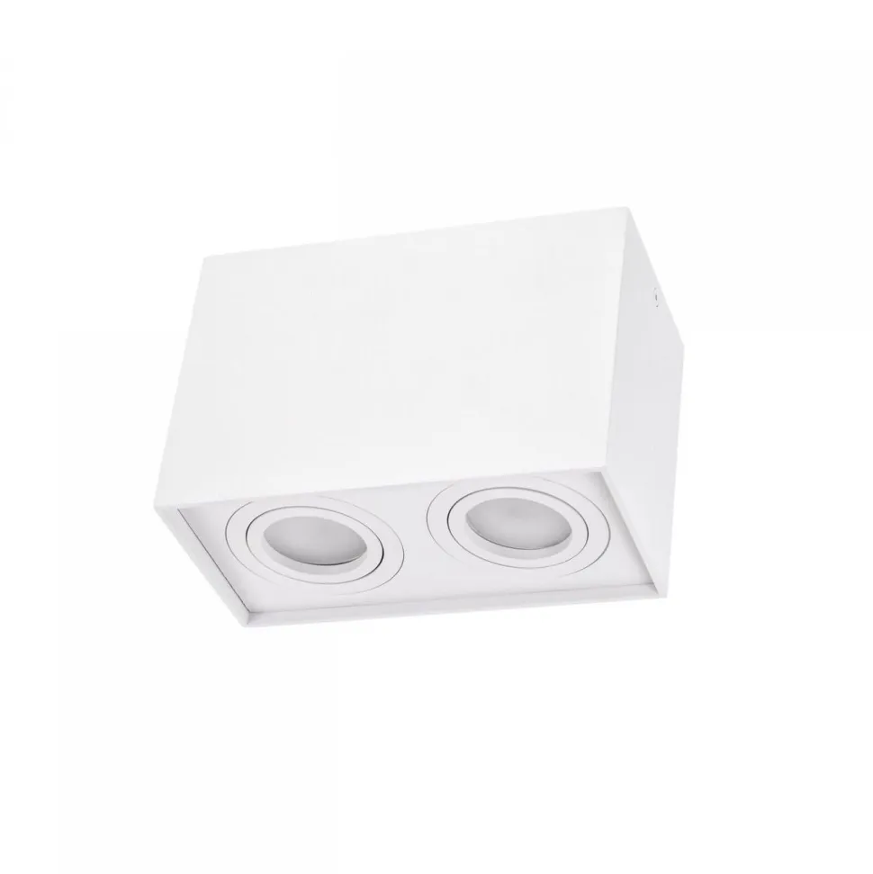 Alasvalo Spectrum Chloe Duo 2xGU10 IP20 suorakaide säädettävä 97x185x125mm valkoinen