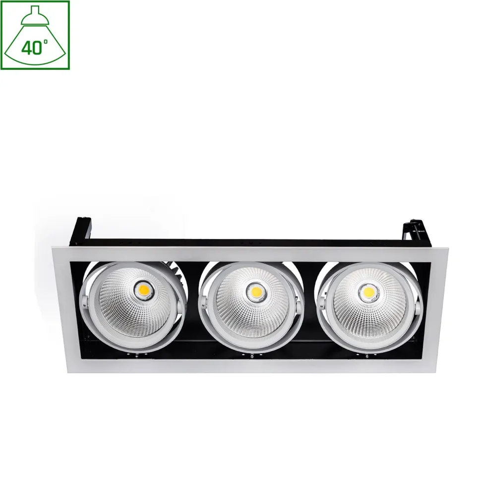 Alasvalo Spectrum Modern Day 3x1LED COB Citizen 40° 188x498x180mm 700mA 3x27W 3000K valkoinen