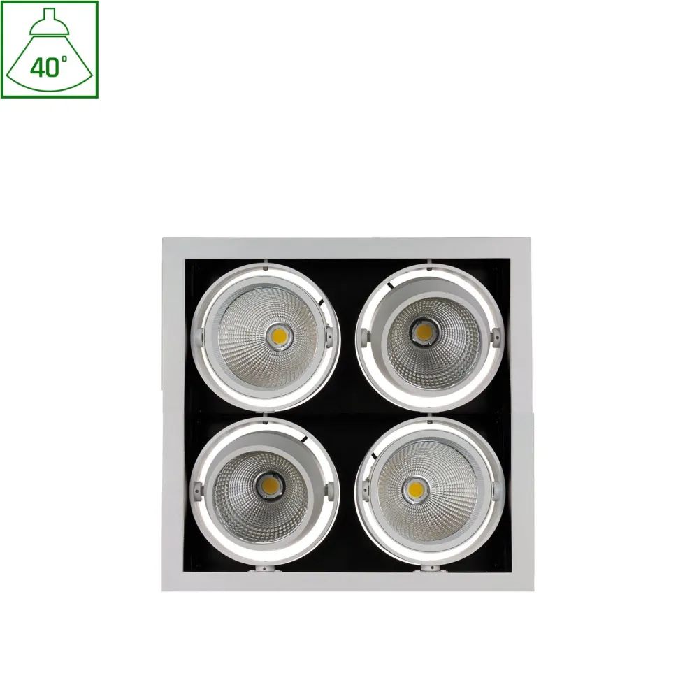 Alasvalo Spectrum Modern Day 4x1LED COB Citizen 40° 348x348x180mm 4x27W 3000K valkoinen