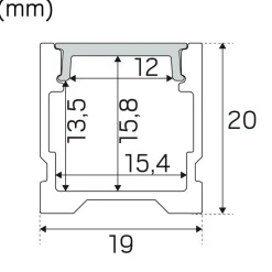 Alumiiniprofiili LED-nauha Hide-a-lite Art High 2m alumiini