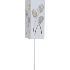 Aurinkokennokoristevalaisin Star Trading Albaleaf, 95x95x900mm, valkoinen