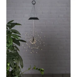 Aurinkokennokoristevalaisin Star Trading Firework, 26x26x500mm, musta