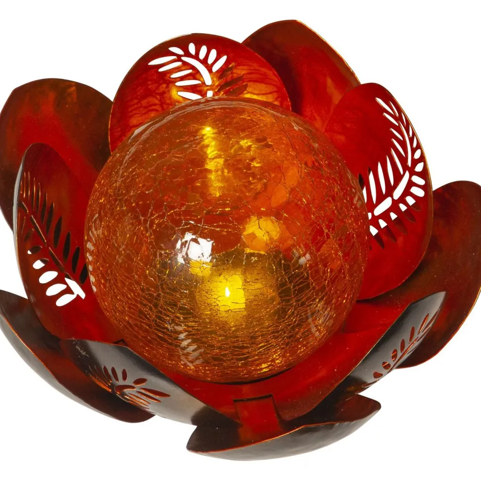 Aurinkokennokoristevalaisin Star Trading Lilly, Ø24cm, kupari