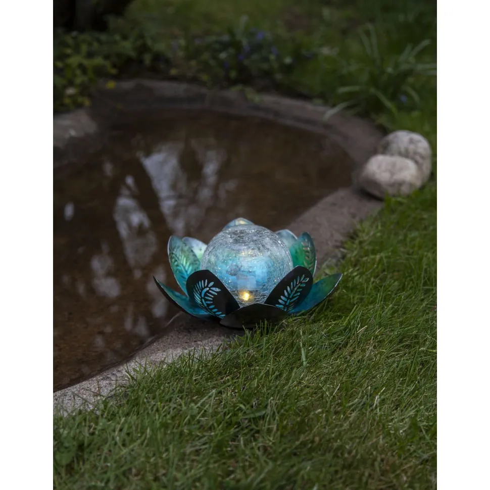 Aurinkokennokoristevalaisin Star Trading Lilly, Ø24cm, kupari