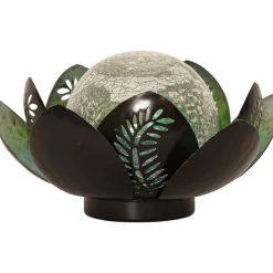 Aurinkokennokoristevalaisin Star Trading Lilly, Ø24cm, kupari