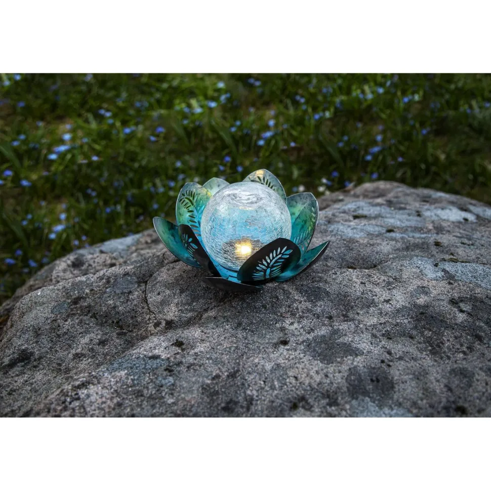 Aurinkokennokoristevalaisin Star Trading Lilly, Ø24cm, kupari