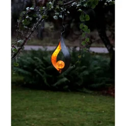 Aurinkokennokoristevalaisin Star Trading Melilla, 31cm, musta