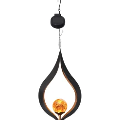 Aurinkokennokoristevalaisin Star Trading Melilla, 31cm, musta