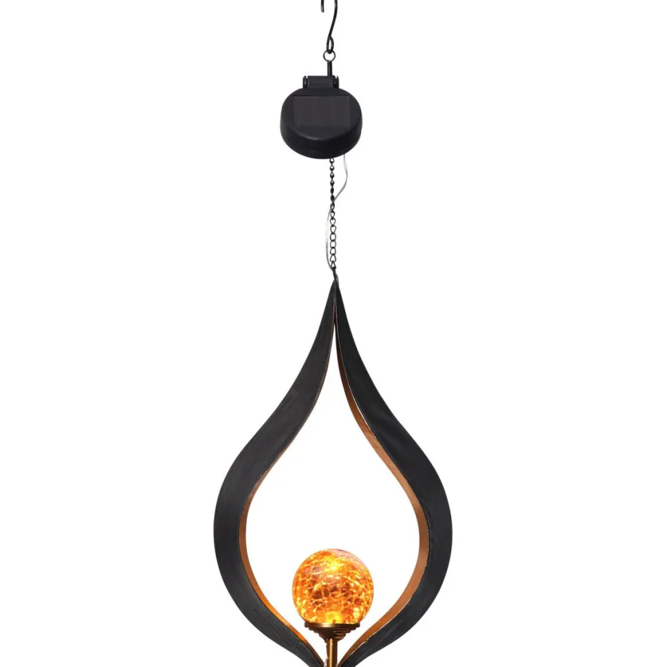Aurinkokennokoristevalaisin Star Trading Melilla, 31cm, musta