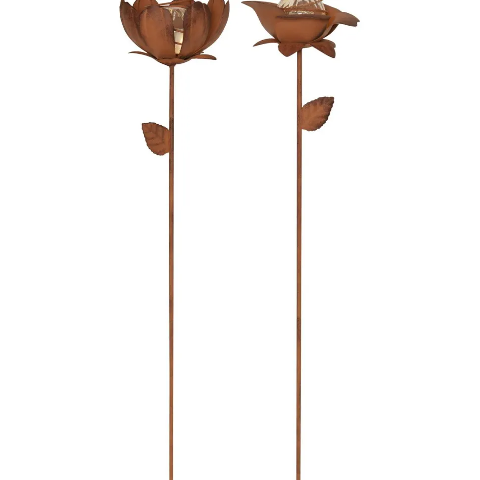 Aurinkokennokoristevalaisin Star Trading Oxida Flowers, 51cm, 2kpl/pkt