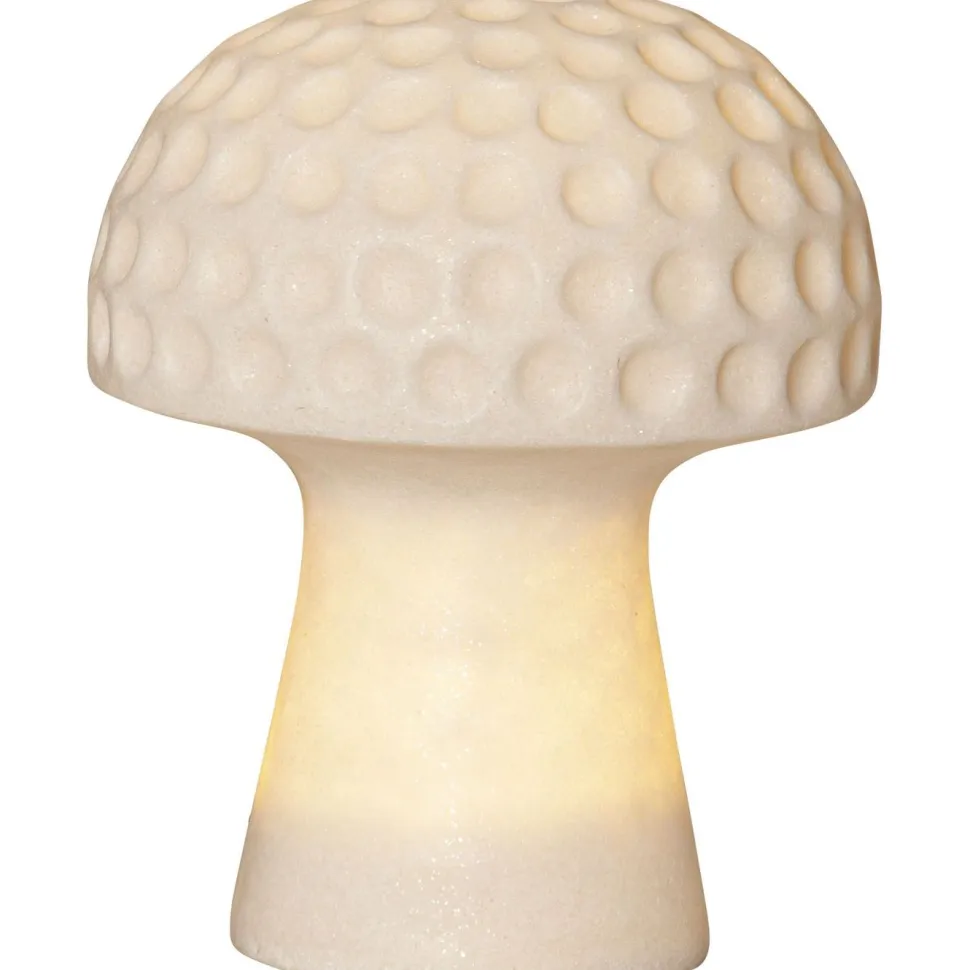 Aurinkokennokoristevalaisin Star Trading Sandy koristesieni 15.7cm, valkoinen