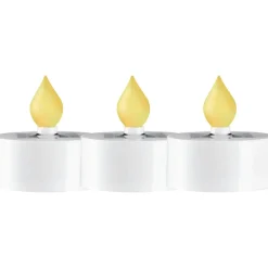 Aurinkokennokynttilä Star Trading Saul, 5,5 cm, valkoinen, 3kpl
