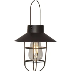 Aurinkokennolyhty Star Trading Cage, 21cm, musta
