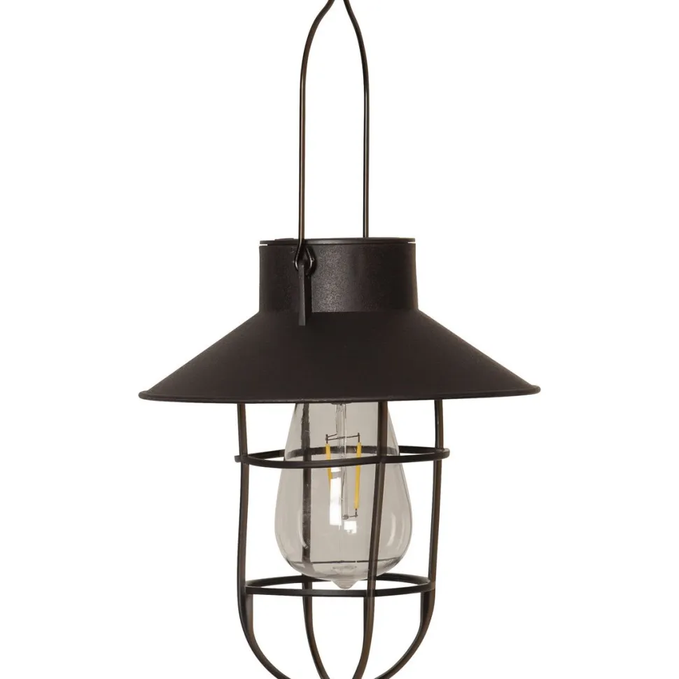 Aurinkokennolyhty Star Trading Cage, 21cm, musta