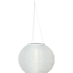 Aurinkokennolyhty Star Trading Festival, 25cm, valkoinen