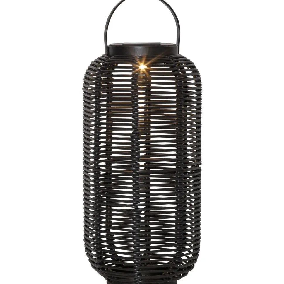 Aurinkokennolyhty Star Trading Runda, 30cm, musta