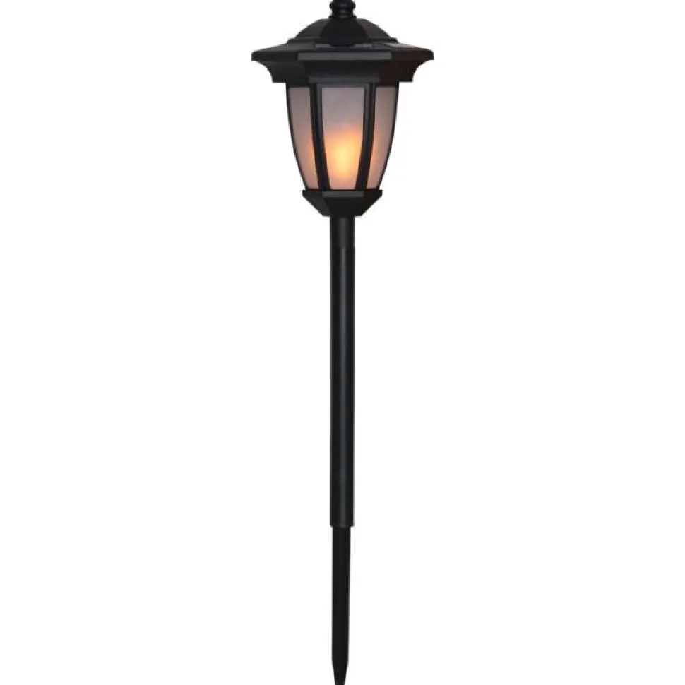 Aurinkokennopuutarhavalaisin Star Trading Flame LED 155x630x155 mm musta