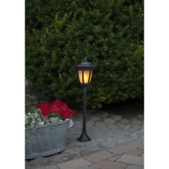 Aurinkokennopuutarhavalaisin Star Trading Flame LED 155x630x155 mm musta