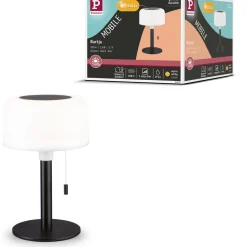 Aurinkokennopöytävalaisin Paulmann Bartja USB-ladattava IP44 2700K himmennettävä valkoinen
