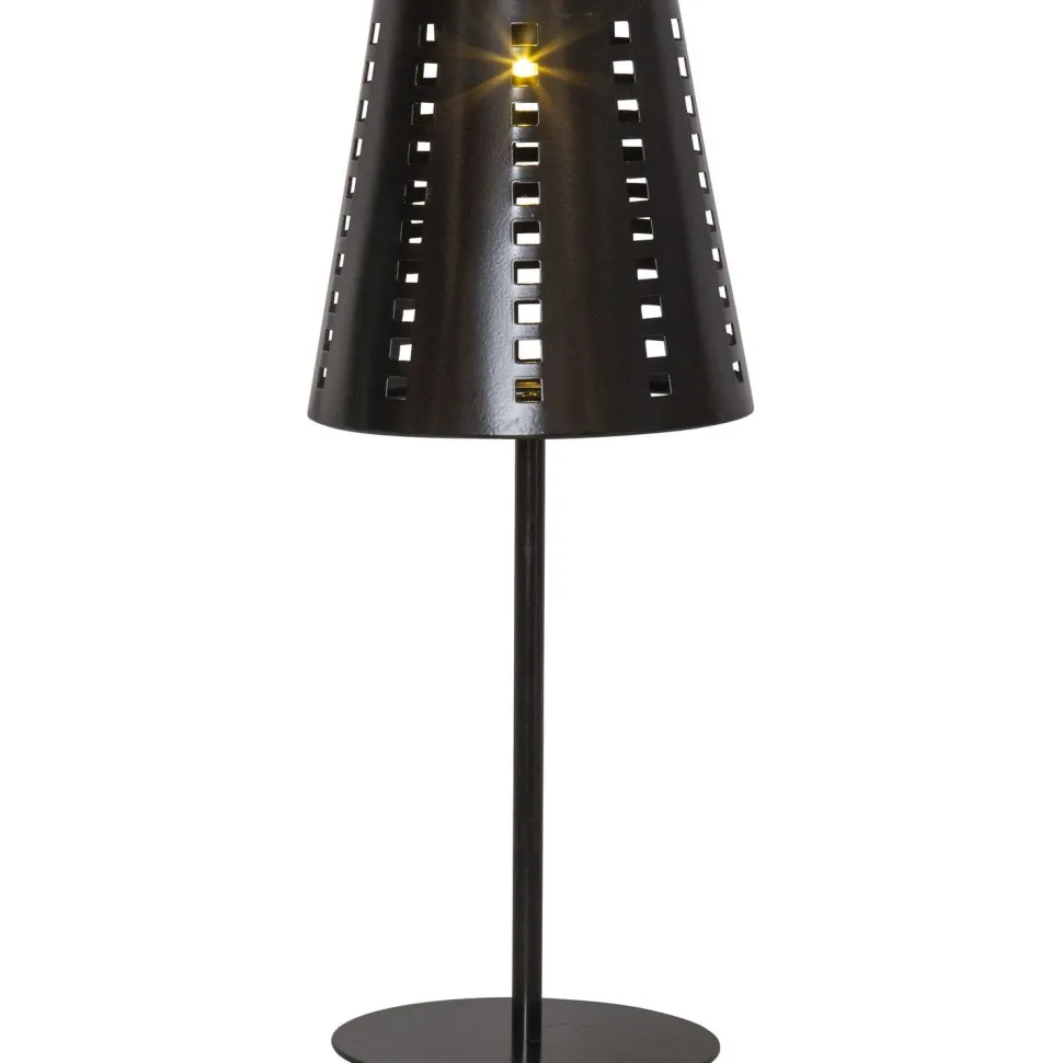 Aurinkokennopöytävalaisin Star Trading Sola, 35cm, musta
