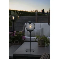 Aurinkokennopöytävalaisin Star Trading Sunlight Ø15cm musta