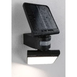 Aurinkokennoseinävalaisin Paulmann Lesla 150x130mm USB-ladattava hämäräohjattu liiketunnistin IR IP65 3000K 12.5W 1000lm antrasiitti