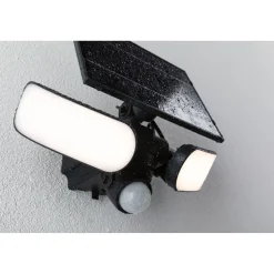 Aurinkokennoseinävalaisin Paulmann Sonlig 286x137mm USB-ladattava hämäräohjattu liiketunnistin IR IP65 3000K 2x9W 2x1100lm antrasiitti