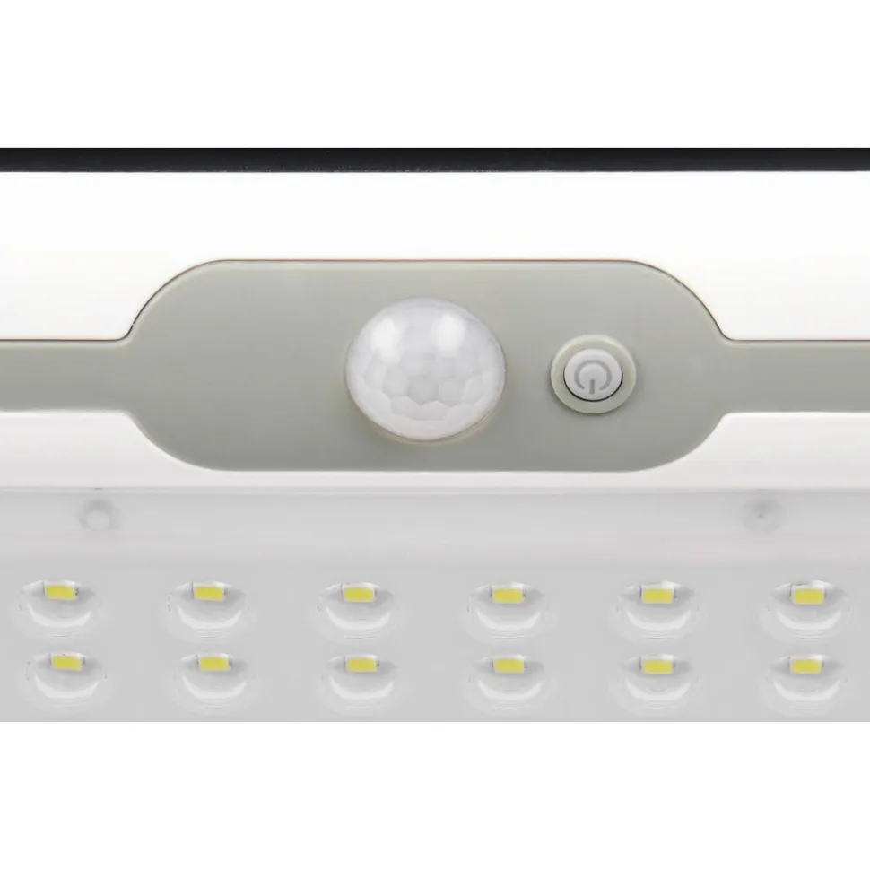 Aurinkokennoseinävalaisin Trio Macapa LED ladattava liike- ja hämärätunnistin 4000K valkoinen