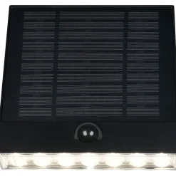 Aurinkokennoseinävalaisin Trio Alvorada Hybrid Solar LED ladattava liike- ja hämärätunnistin 4000K alas musta