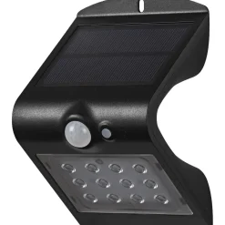 Aurinkokennoseinävalaisin liiketunnistimella Osram Endura Flood Butterfly 1.5W 4000K musta