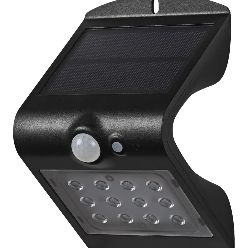 Aurinkokennoseinävalaisin liiketunnistimella Osram Endura Flood Butterfly 1.5W 4000K musta