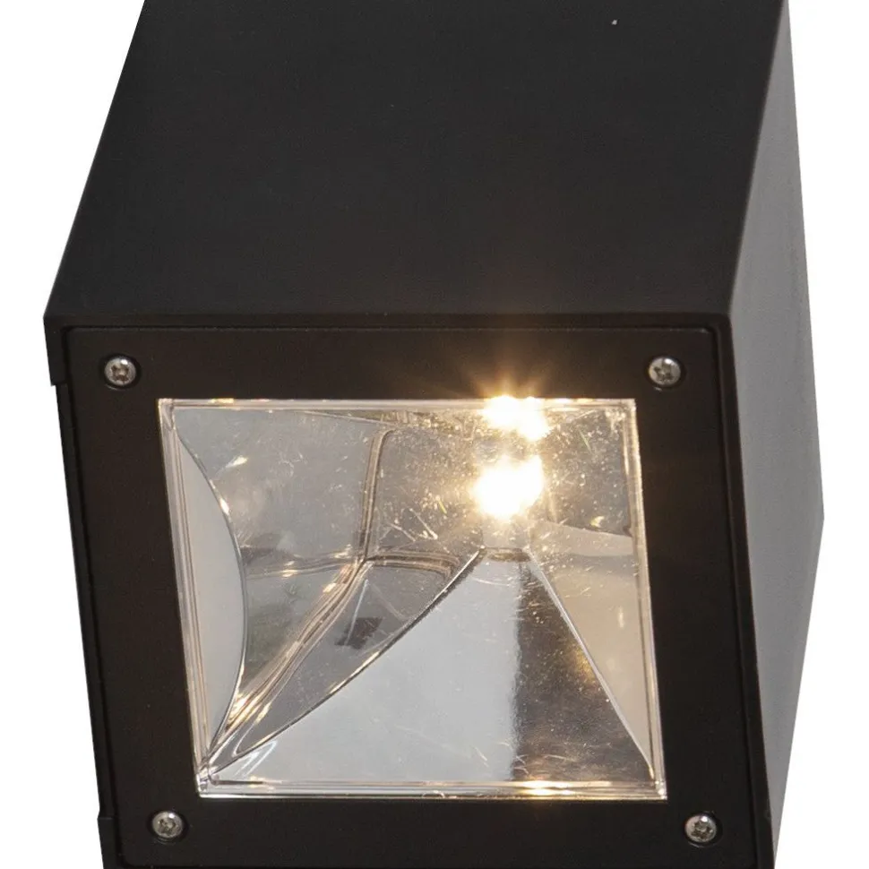 Aurinkokennoseinävalaisin Star Trading Wally Cube, 10cm, musta