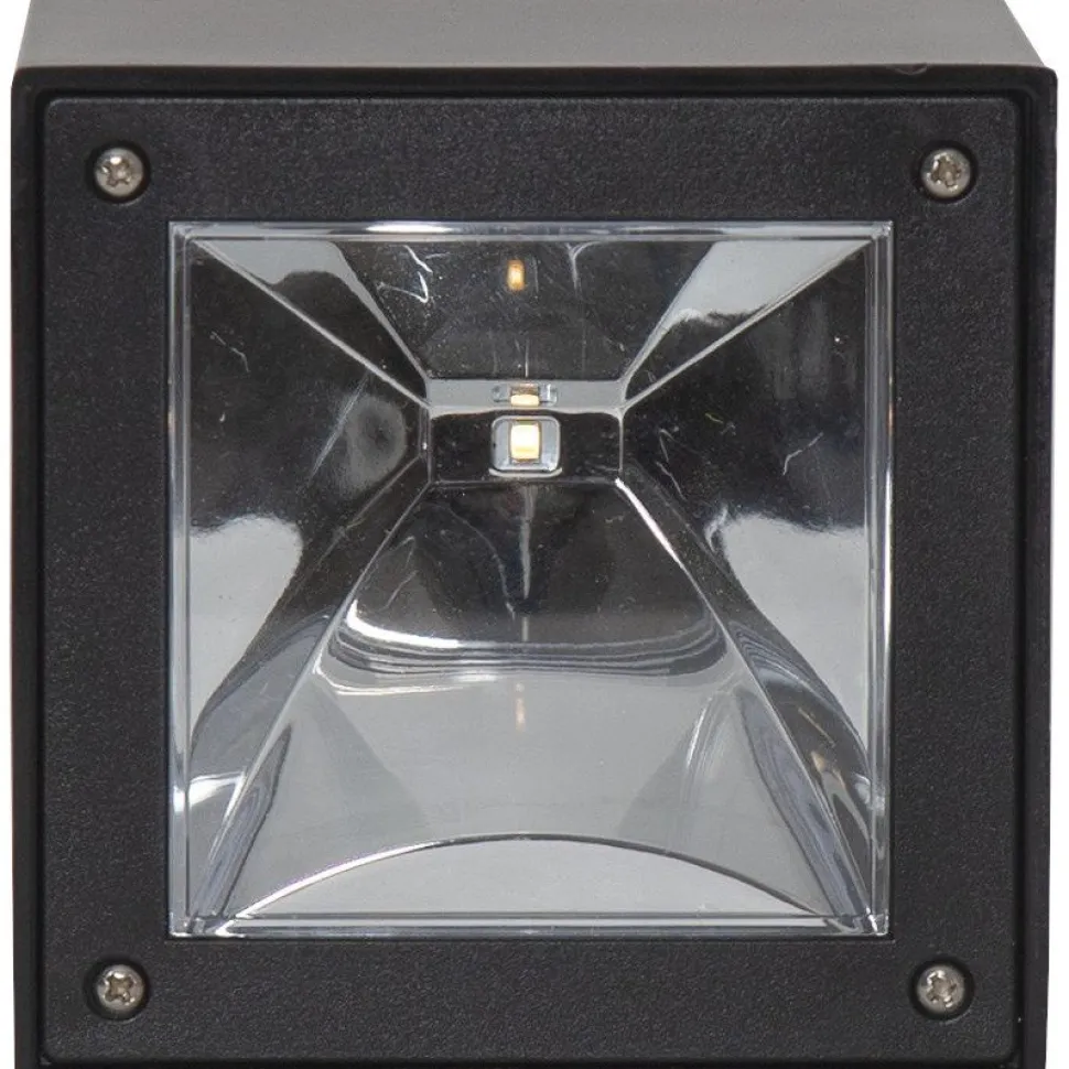 Aurinkokennoseinävalaisin Star Trading Wally Cube, 10cm, musta