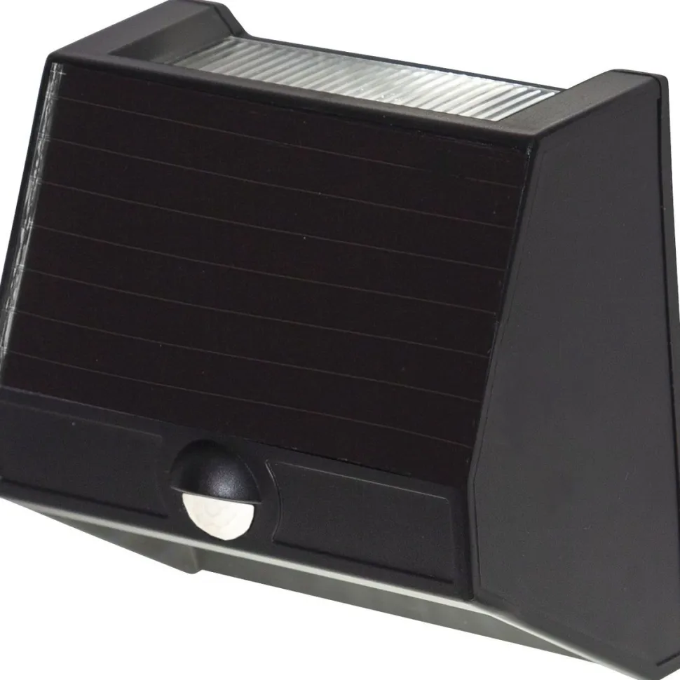 Aurinkokennoseinävalaisin Star Trading Wally 110x110x60mm liiketunnistin musta