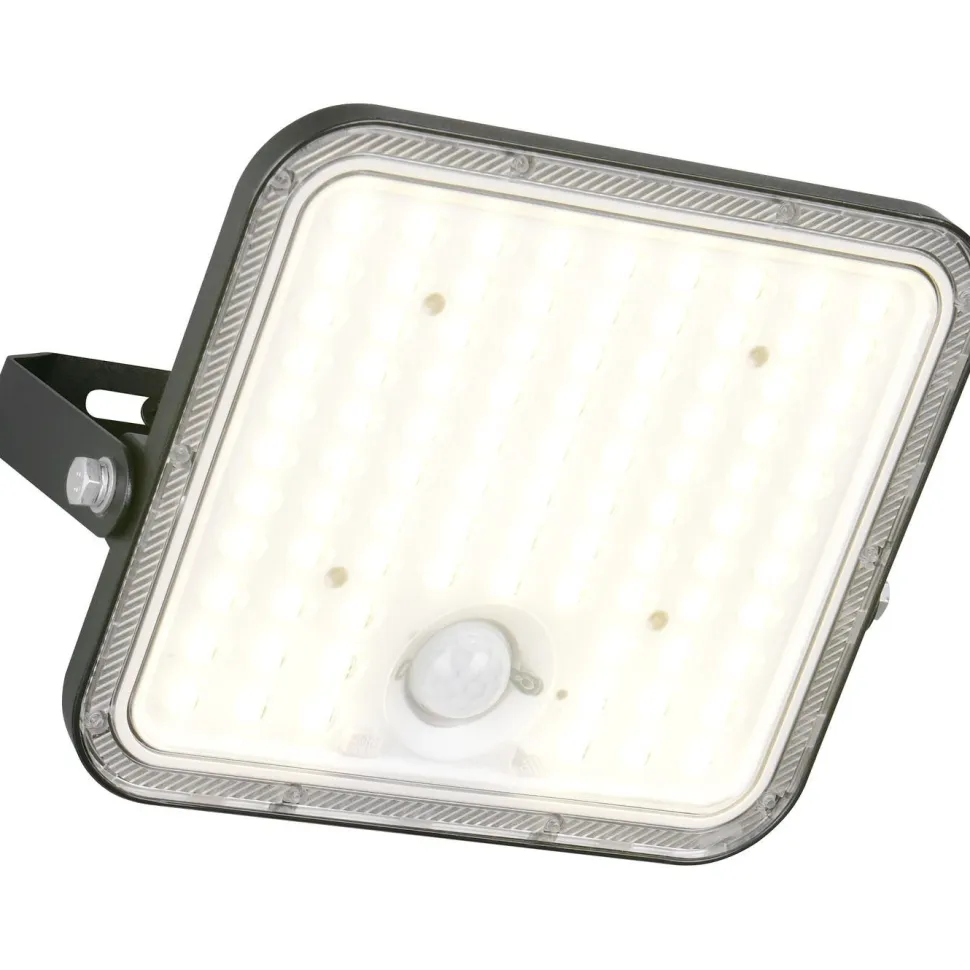 Aurinkokennoseinävalaisin Trio Acora LED liiketunnistin 4000K mattamusta