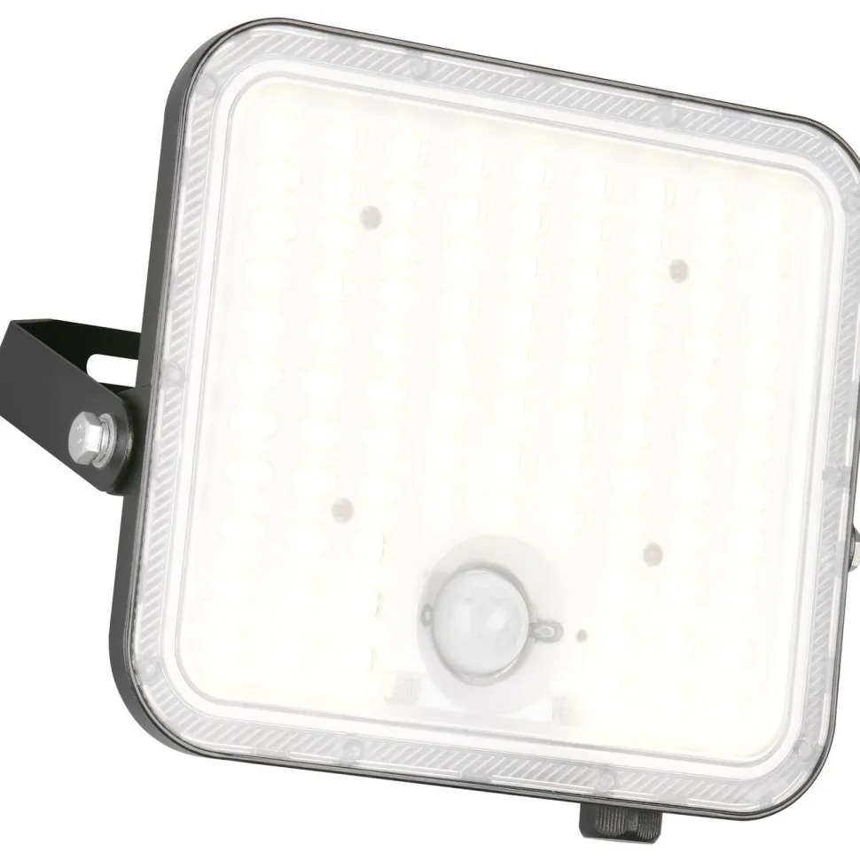 Aurinkokennoseinävalaisin Trio Acora LED liiketunnistin 4000K mattamusta