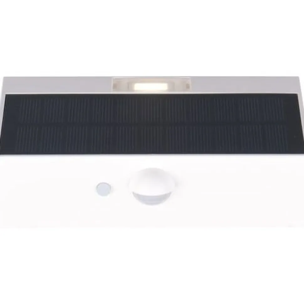 Aurinkokennoseinävalaisin Trio Elvas LED, liike- ja hämärätunnistin, mattamusta