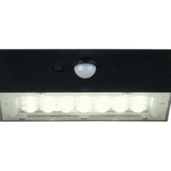 Aurinkokennoseinävalaisin Trio Elvas LED, liike- ja hämärätunnistin, mattamusta